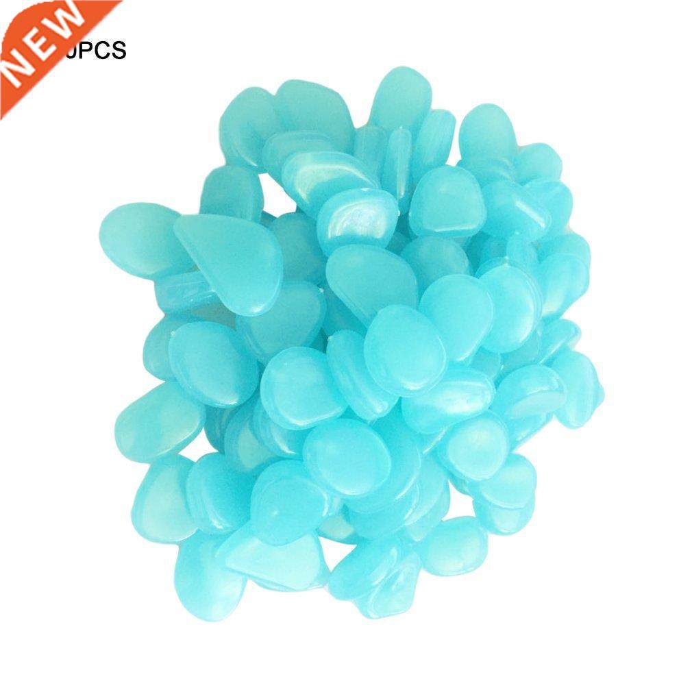 100pcs/pack Glow Pebbles Stones Home Fish Tank Glowing In