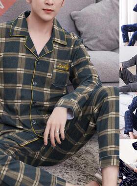 New Men's Pajama Sets spring summer Man Pajamas Set Simple S