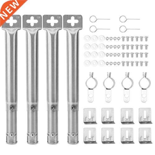 4pcs Steel Useful Grill Burner Tube Pipe Camping Tool Grill