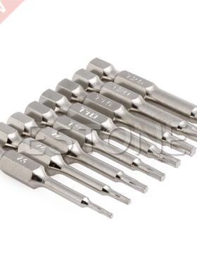 8Pcs Head Bits S2 Chrome Plated Steel 50mm Torx Bit Set H02