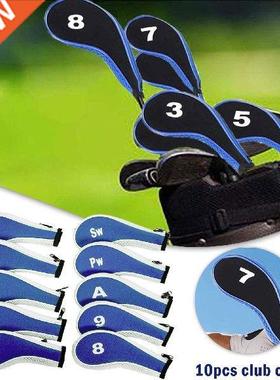 10Pcs Rubber Neoprene Golf Head Cover Golf Club Iron Putter