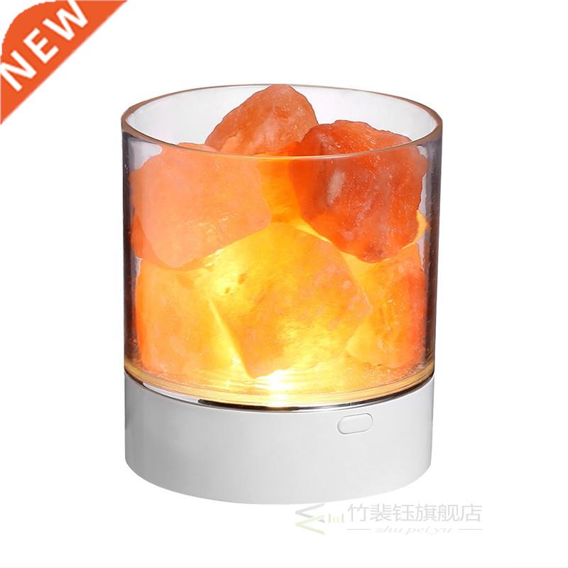 USB Natural Himalayan Salt Lamp Crystal Light Colorful Air P