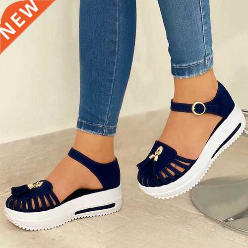 Summer Sandals Women Shoes Platform Hollow Out Round Toe Bea