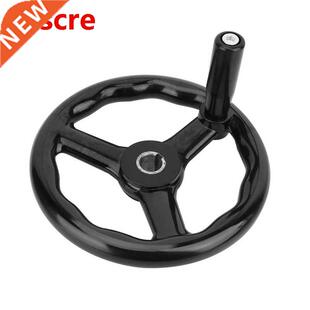 Black Milling Machine Lathe 3 Spoked Antislip Handwheel Wavy