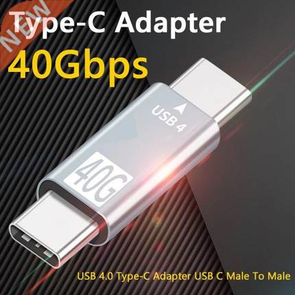 40Gbps USB 4.0 Type-C Adapter USB C Male To Male Data Sync C