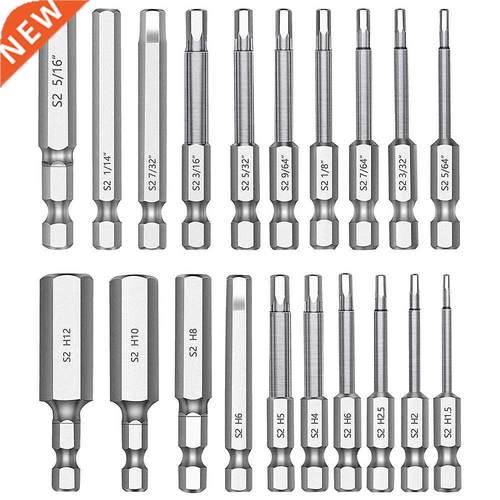 20Pcs/Set Hex Head Allen Wrench Drill Bit Set Premium S2 Ste