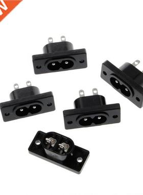5 Pcs IEC320 C8 2 Terminal Power Plug Inlet Socket AC 250V 2