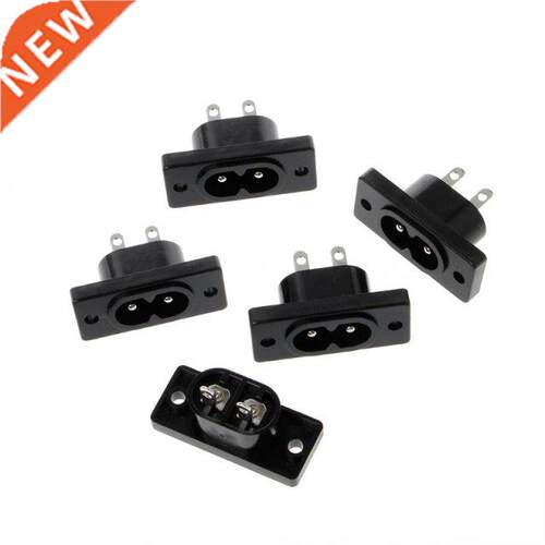 5 Pcs IEC320 C8 2 Terminal Power Plug Inlet Socket AC 250V 2