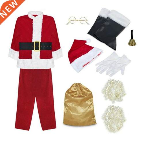 Chrstmas Sut For Adults Santa Costume Beard Lots Men