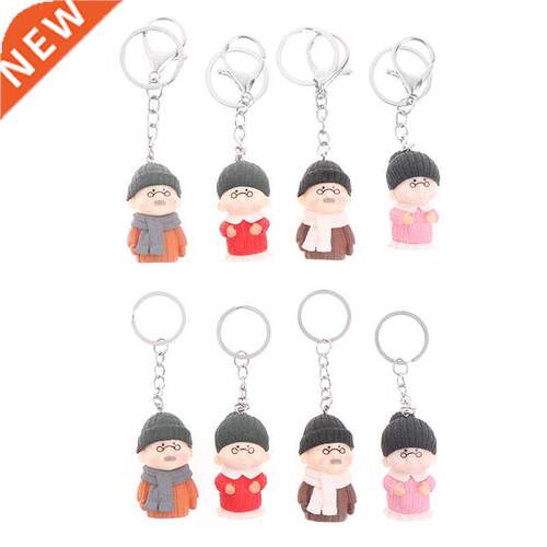 4pcs/set Little Couple Doll keychain pvcCrafts Ornament