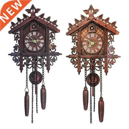 Vintage Wooden Hanging Cuckoo Wall Clock for Living Room Hom