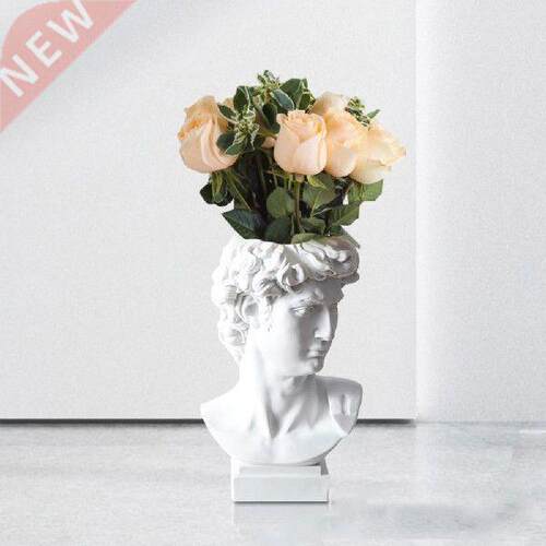 Home Flower Vase Unique David Sculpture Decor Makeup Brush
