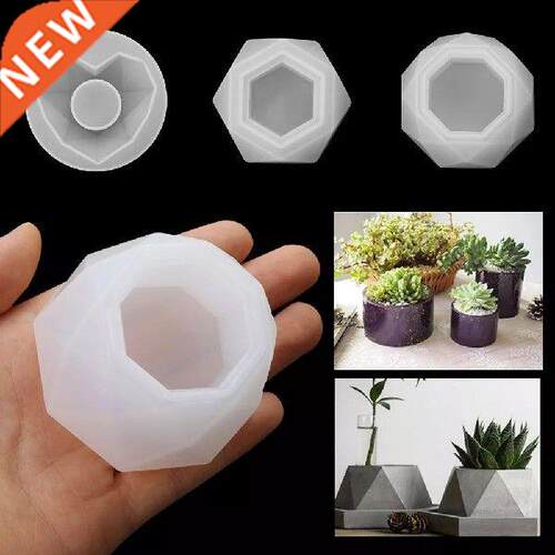 3D Silicone Molds for Epoxy Resin Succulent Flower Pot