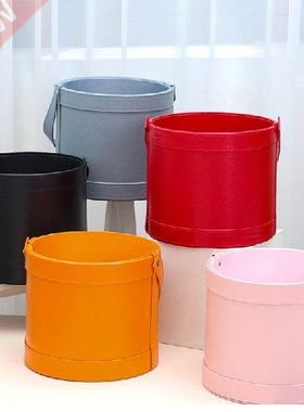 Round Leather Flowers Gift Packaging Boxes Wedding Party