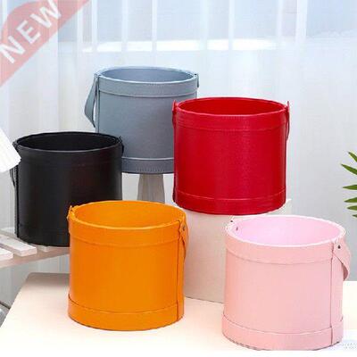 Round Leather Flowers Gift Packaging Boxes Wedding Party