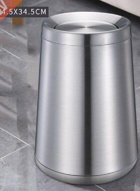 Round Trash Bin Gold Sorting Office Cleaning Stainless
