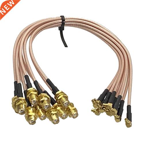 5-10Pcs RG316 RP SMA Female Nut to MMCX Male Plug Right Angl