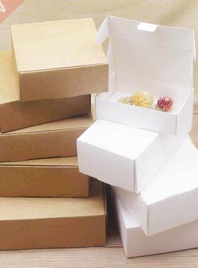 5pcs large gifts wrapping box small size vintage kraft white