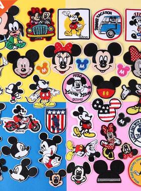 Mickey Minnie Mouse Patches Sew on Embroidered Patches Fabr