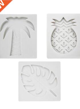 3 Pcs Tropicl Fruits Shped Fondnt Cke Silicone Mold DIY
