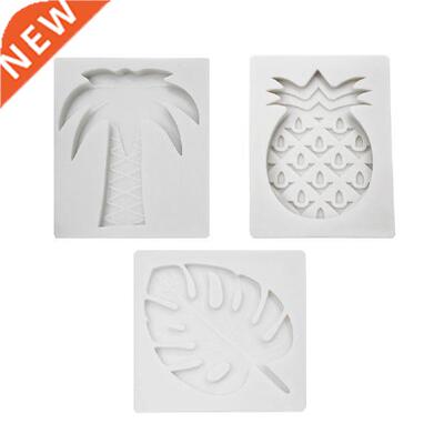 3 Pcs Tropicl Fruits Shped Fondnt Cke Silicone Mold DIY
