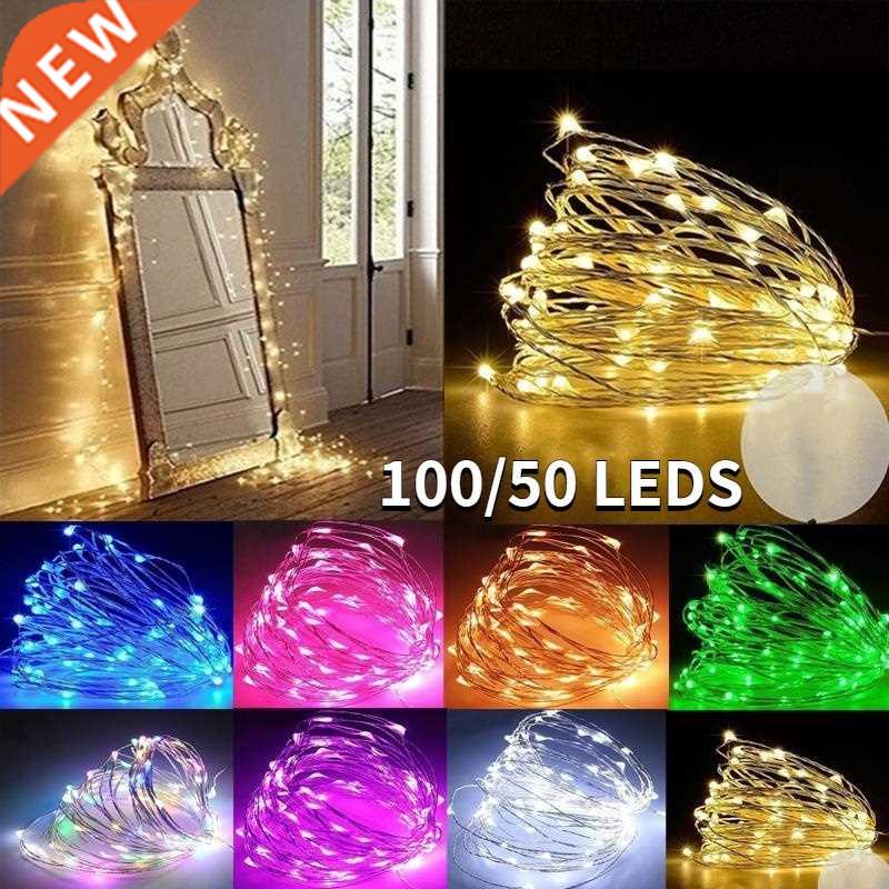 1m/2m/3m/10m Copper Wire USB/Battery Box Garland LED Wedding