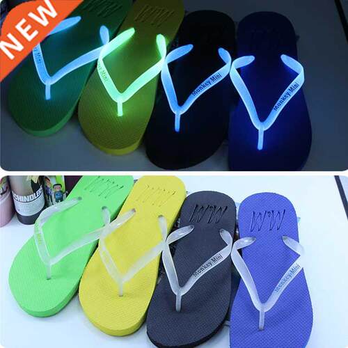 Summer Women Slippers Couple Luminous Flip Flops Clip Toe Dr