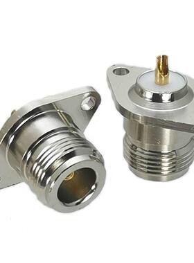 1Pcs N Female Jack 2-holes Flange Solder Pannel mount RF Ada