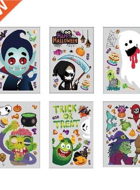 Halloween Window Clings Horror Skull Pumpkin Decorations