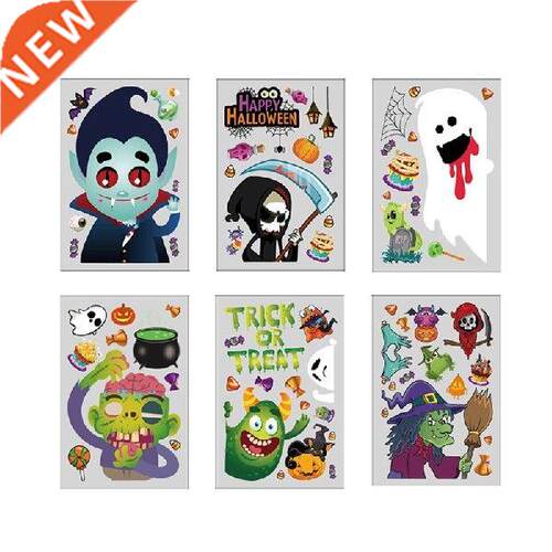 Halloween Window Clings Horror Skull Pumpkin Decorations