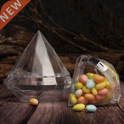 Transparent Diamond Shape Candy Box Wedding Favor Gift