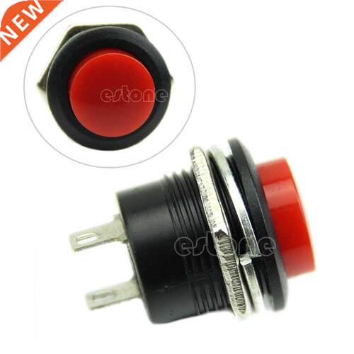 Momentary SPST NO Red Round Cap Push Button Switch AC 3A/250