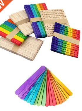 100piece/Set Natural Wood Ice Cream Sticks Art Ice Cream