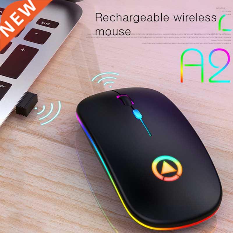 2.4G Rechargeable Wireless Mouse Silent LED Backlit Mice USB