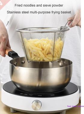 Foldable French Deep Fryers Basket Net Mesh Fries Chip Kitch
