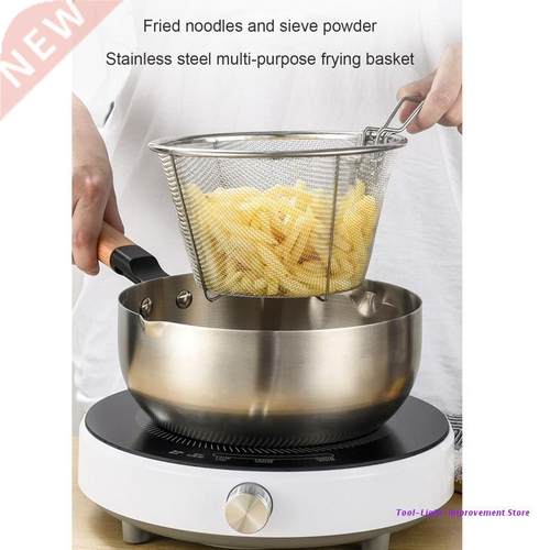 Foldable French Deep Fryers Basket Net Mesh Fries Chip Kitch