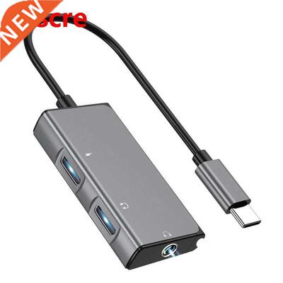 USB C to Headphone Adapter 3 in 1 Type C 3.5mm Audio Port +