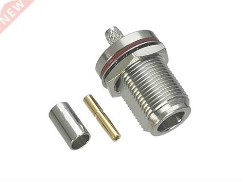 10Pcs Connector N Female Jack Nut Bulkhead Crimp RG58 RG142
