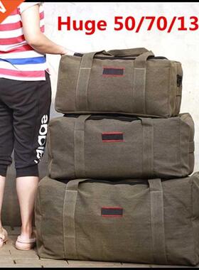 Large Capacity Canvas Travel Luggage Bag Outdoor Travel Duff