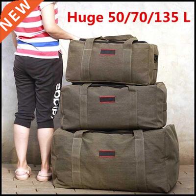 Large Capacity Canvas Travel Luggage Bag Outdoor Travel Duff
