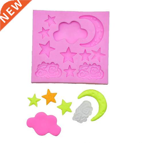 Cartoon Moon Stars Clouds Shape Silicone Mold Cake Mold for