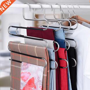 S-Type Clothes Hanger Space-Saving Pants Trouser Hangers Sta
