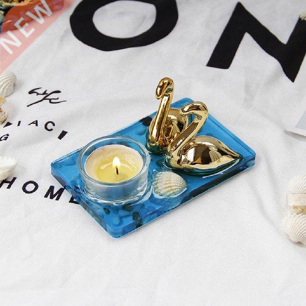 Tealight Candle Holder Golden Flamingo Pillar Holders for