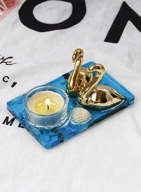 Tealight Candle Holder Golden Flamingo Pillar Holders for