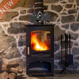 12 Blade Double Head Chimney Fan Wood Stove Fan Heat Powered