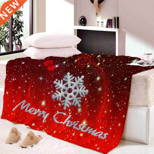 Christmas Blanket For Sofa Car Bed Cover Snowflake Deer