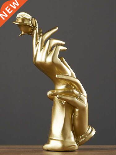 Gden Gesture Resin Miniature Figurines Porcelain Crafts