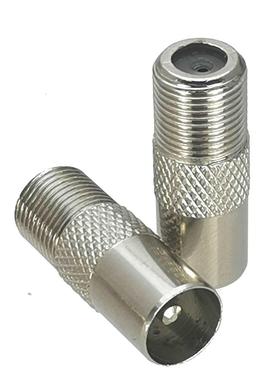 1Pcs IEC PAL DVB-T Male Plug to F TV Female Jack RF Adapter