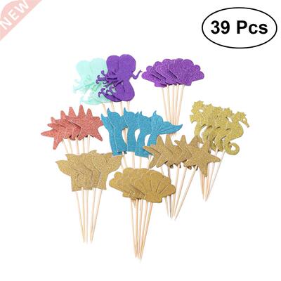 9PCS Star Attractive Cupcake Mermaid Decorative per