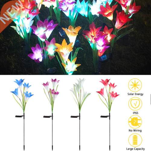 IP65 Waterproof Solar LED Light 4LEDs Outdoor Solar Lily
